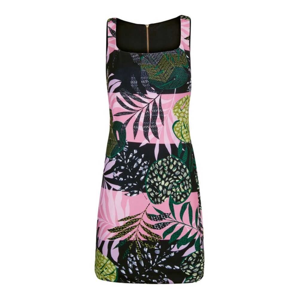 CHRISTIAN SIRIANO Womens Black Lined Sleeveless Square Neck Mini Sheath Dress L